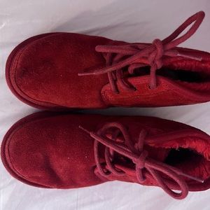 Kids red ugg boots size 2